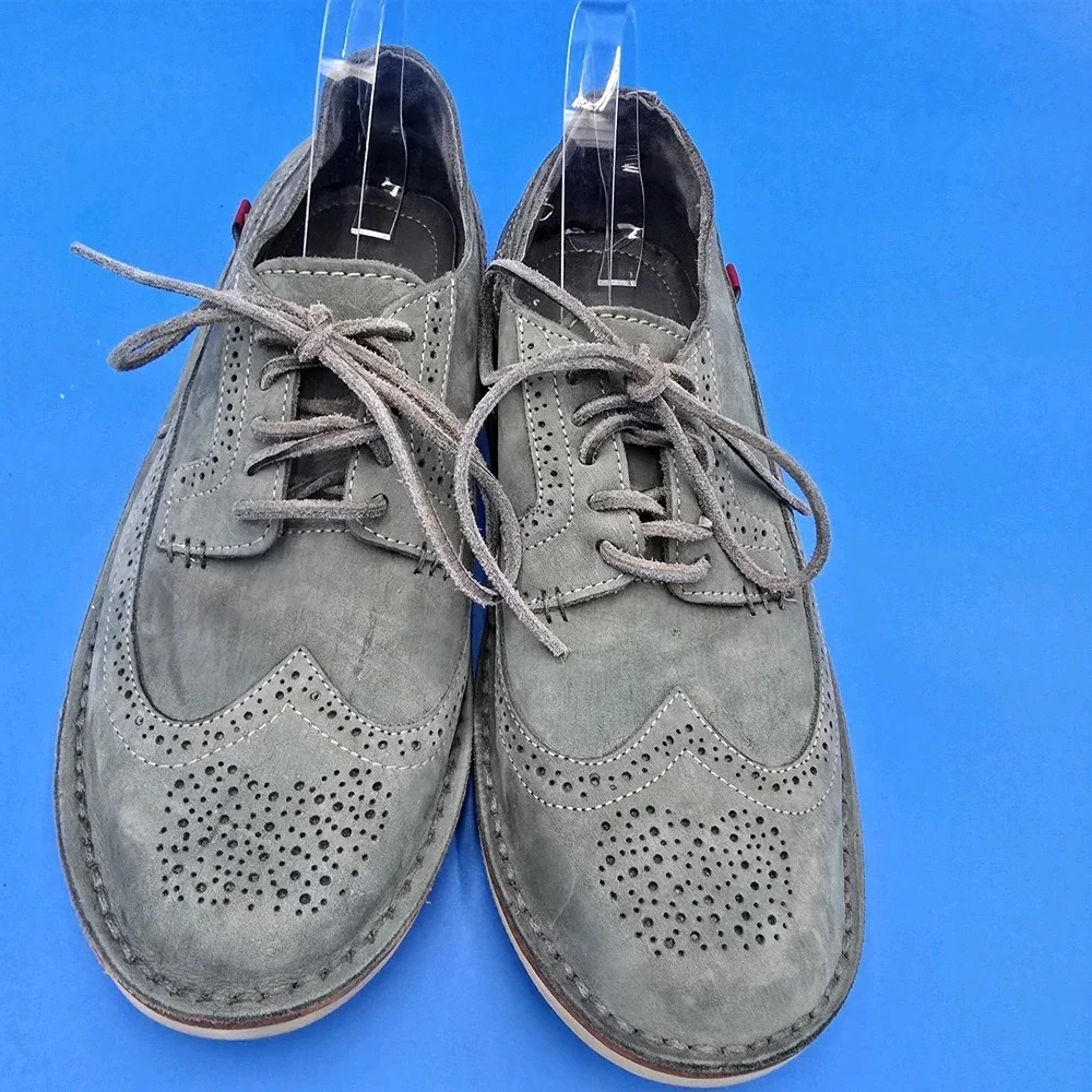 Oliberte Green Suede‎ Wingtip Oxfords EU43